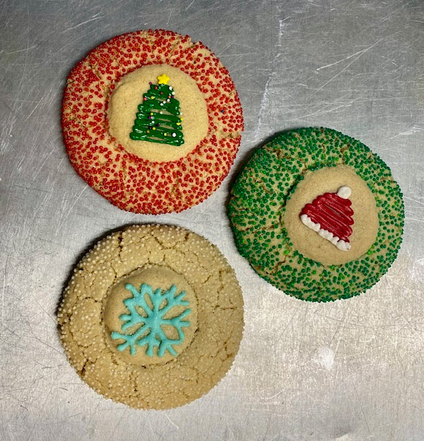 Holiday Stacked Sprinkle Cookies