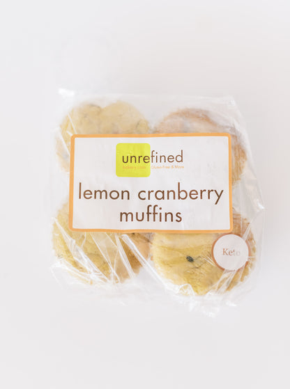 Keto Lemon Cranberry Muffin